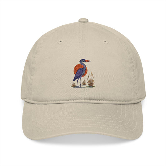Everglades Sunset Heron - Organic Baseball Cap